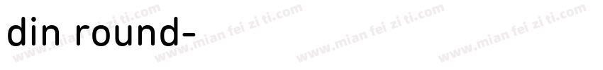 din round字体转换